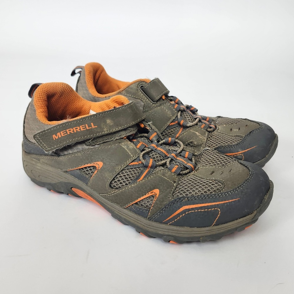 errell Trail Chaser Kids Hiking Shoes Size 5M Big Kid Gunsmoke Orange Trail